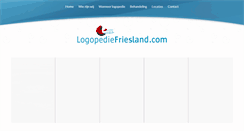 Desktop Screenshot of logopediefriesland.com